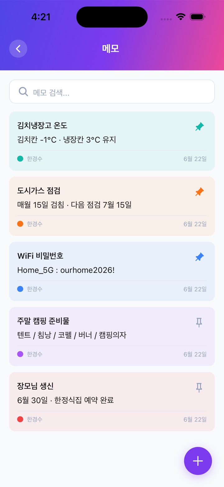 Homelog screen